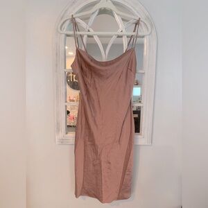 Elegant Pink Slip Dress